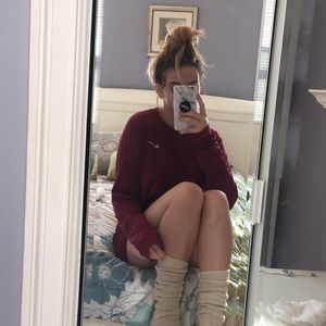 Maroon Dri-fit nike running long sleeve